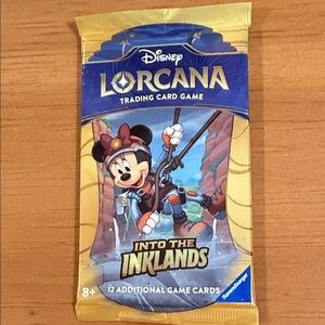 Disney Lorcana Into the Inklands Booster Pack - Blue & Gold